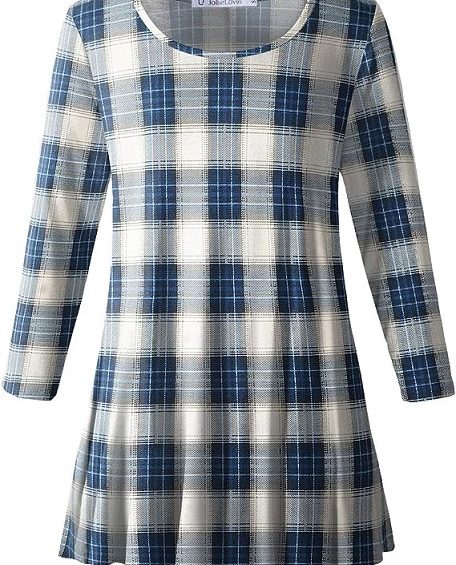 Loose Fit Swing Tunic Tops Basic T Shirt